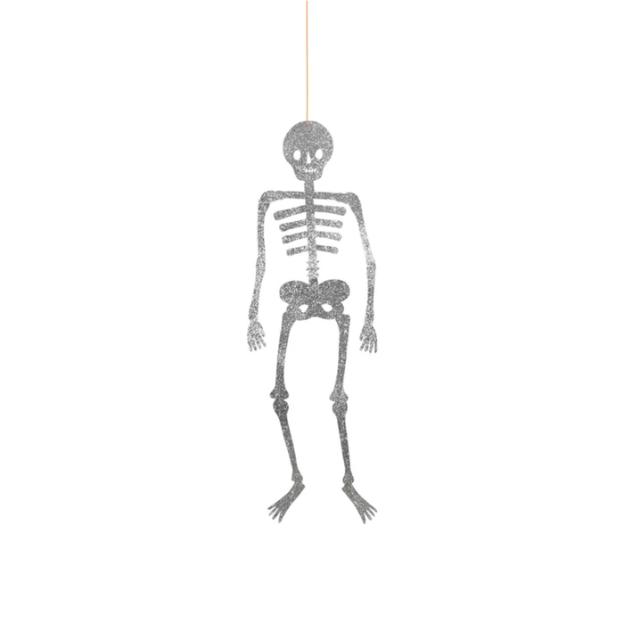 Hanging Decorations - Glitter Jointed Skeleton