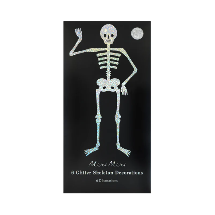 Hanging Decorations - Glitter Jointed Skeleton