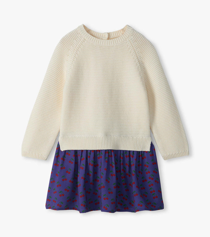 Hatley Mixed Media Dress in Little Cherries