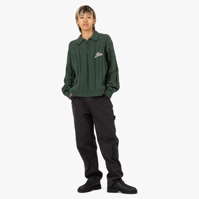 Honor The Gift Cable Zip Leisure Henley / Green