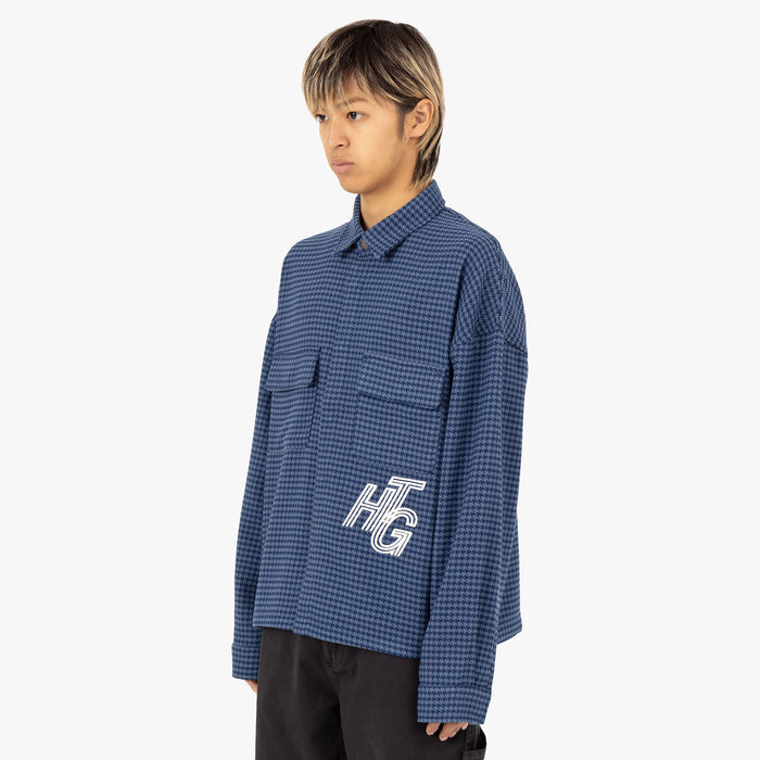 Honor The Gift Houndstooth Shirt / Navy