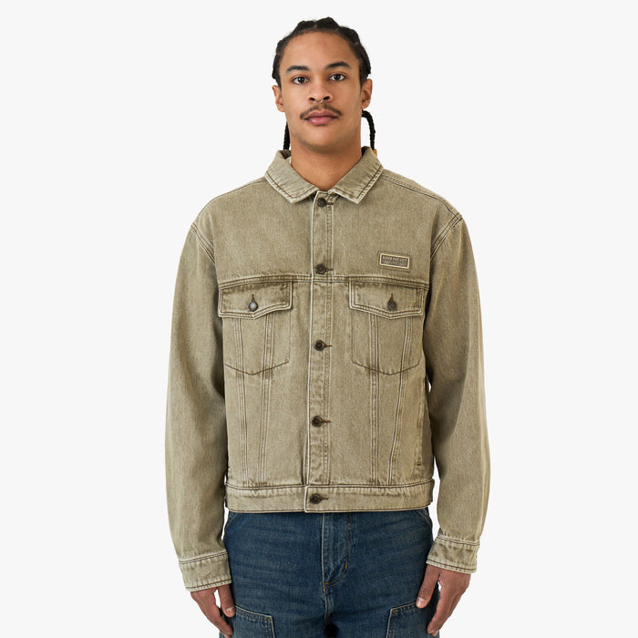 Honor The Gift Washed Twill Trucker Jacket / Taupe