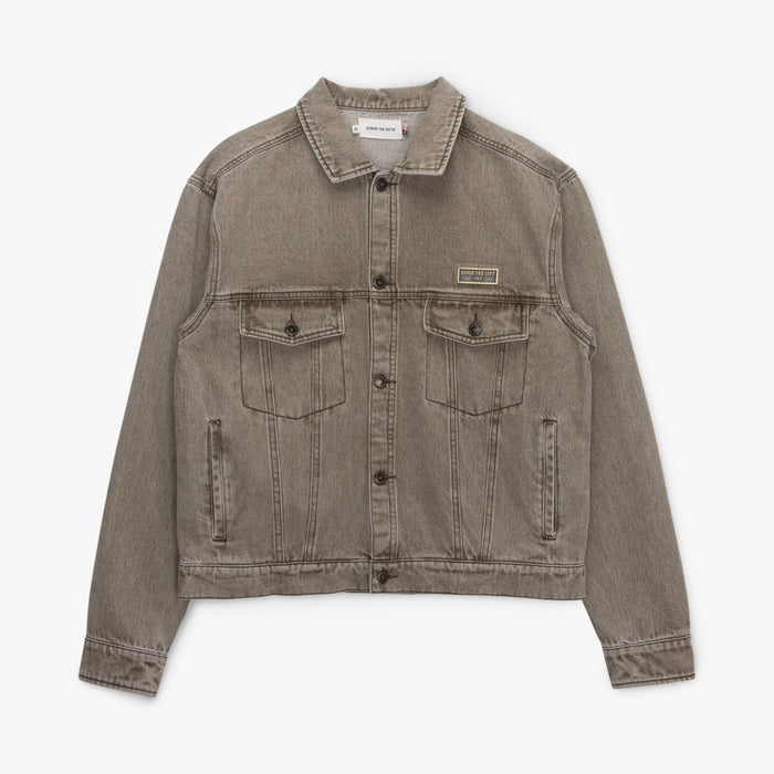 Honor The Gift Washed Twill Trucker Jacket / Taupe