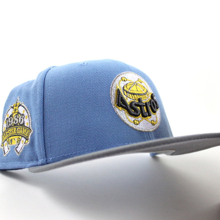 Houston Astros 1986 All Star Game New Era 59Fifty Fitted Hat (Sky Blue Storm Gray Gray Under Brim)