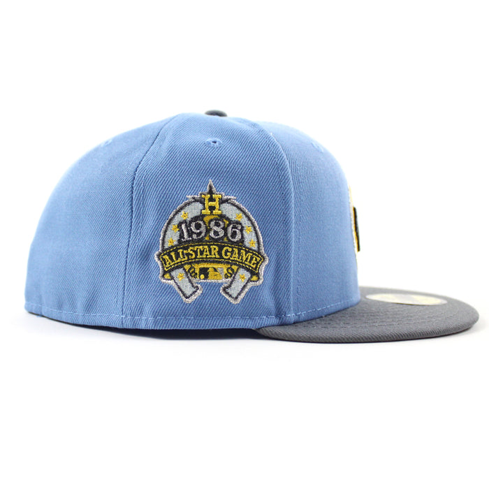 Houston Astros 1986 All Star Game New Era 59Fifty Fitted Hat (Sky Blue Storm Gray Gray Under Brim)
