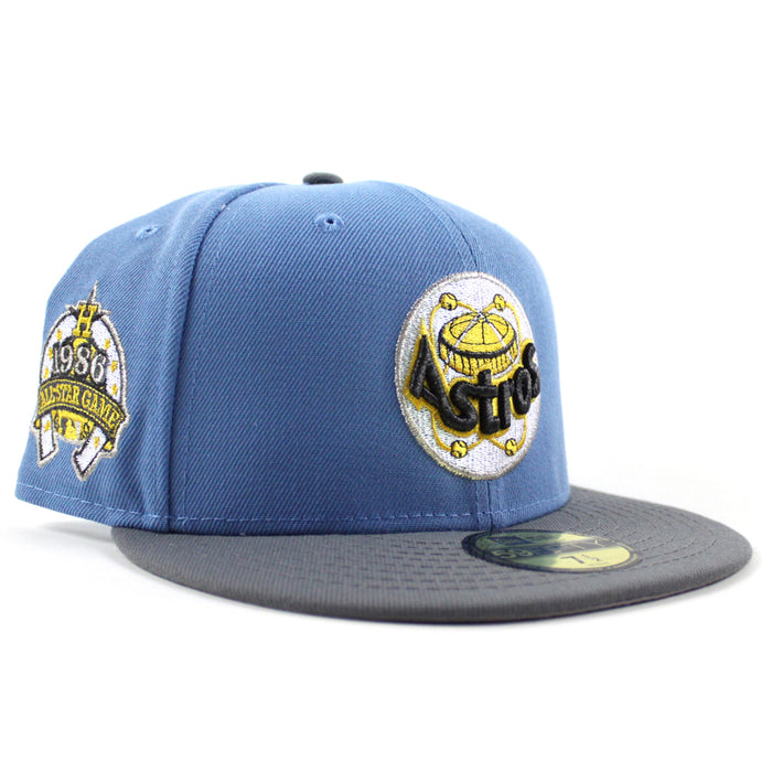 Houston Astros 1986 All Star Game New Era 59Fifty Fitted Hat (Sky Blue Storm Gray Gray Under Brim)