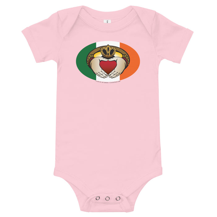 Irish Claddagh Oval Magnet, Baby Onesie