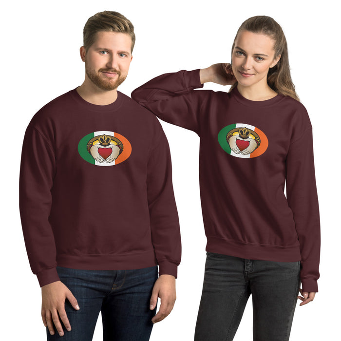 Irish Claddagh Oval Magnet, Unisex Sweatshirt