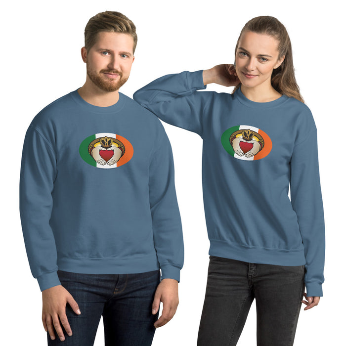 Irish Claddagh Oval Magnet, Unisex Sweatshirt