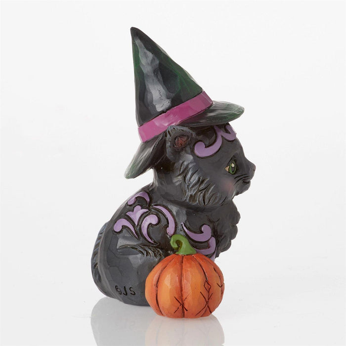 Jim Shore Heartwood Creek - Halloween Black Witch Cat Figurine 6012747