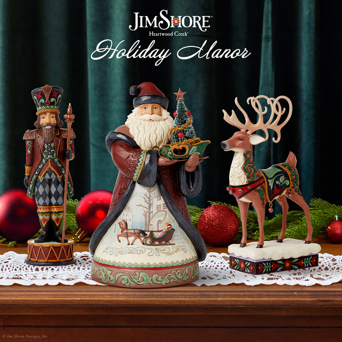 Jim Shore Heartwood Creek - Holiday Manor Reindeer Figurine 6015489