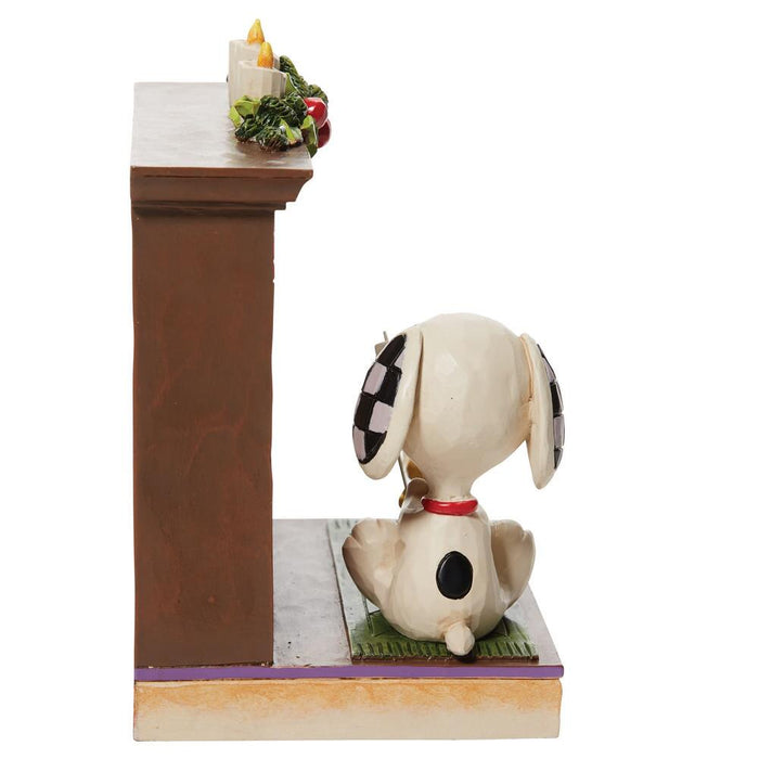 Jim Shore Peanuts - Snoopy Woodstock Fireplace Roast Marshmallow Figurine 6010325