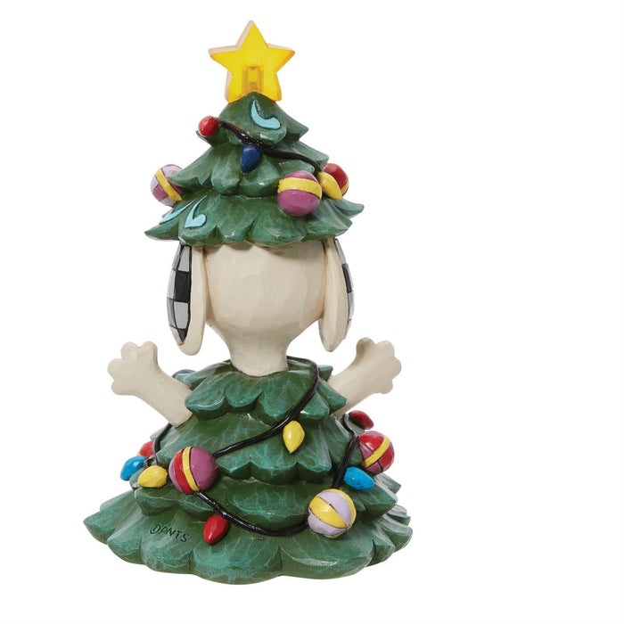 Jim Shore x Peanuts - Snoopy As Christmas Tree Lights Up LED Figurine 6013042