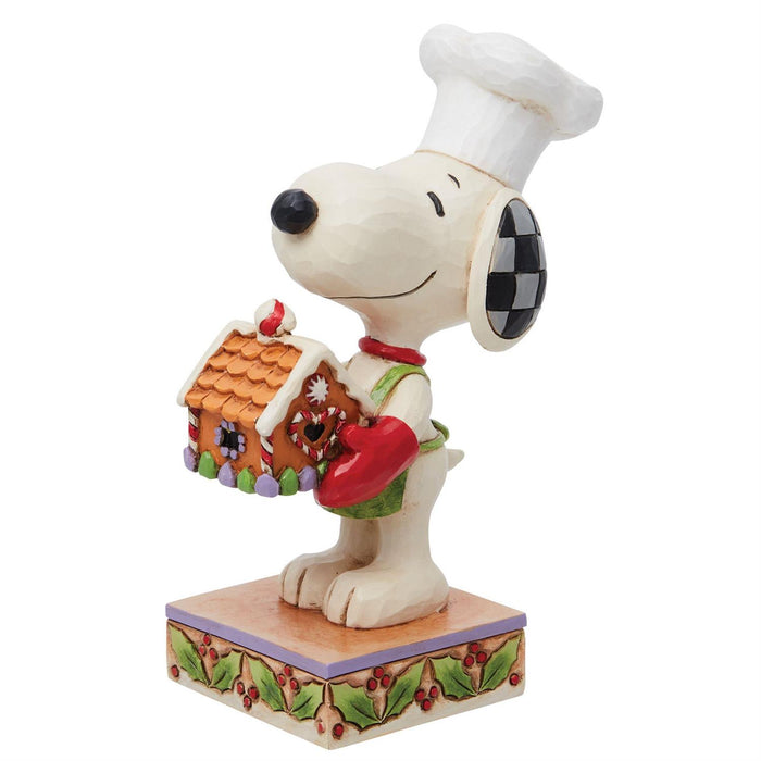 Jim Shore x Peanuts - Snoopy with Gingerbread House Holiday Figurine 6013045