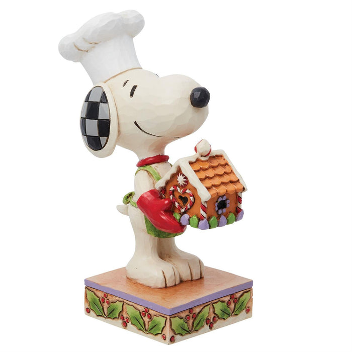 Jim Shore x Peanuts - Snoopy with Gingerbread House Holiday Figurine 6013045