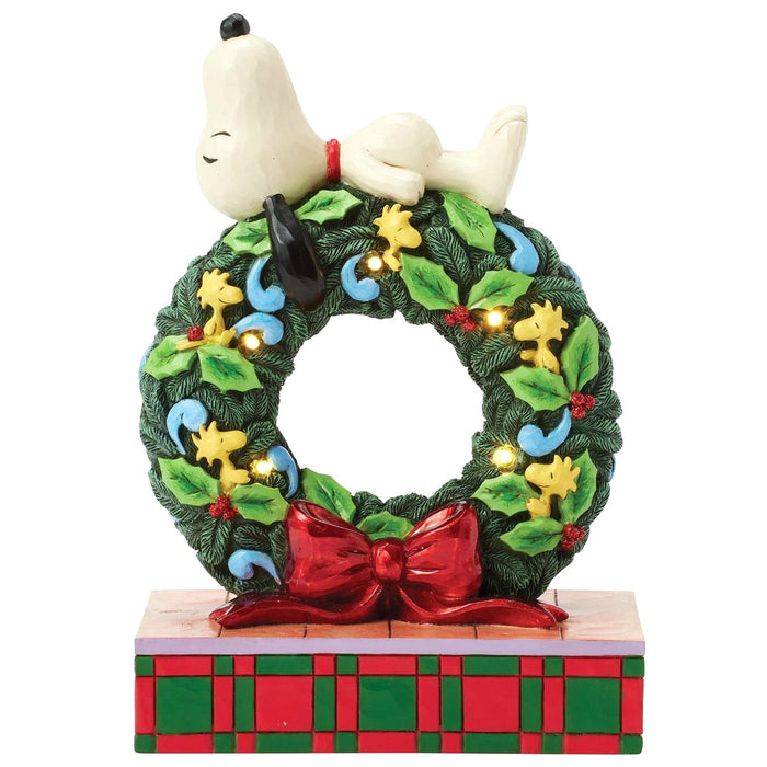 Jim Shore x Peanuts - Snoopy & Woodstock Happy Holiday Dreams Figurine 6017242