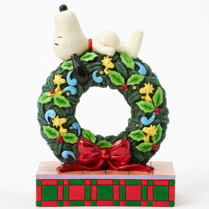 Jim Shore x Peanuts - Snoopy & Woodstock Happy Holiday Dreams Figurine 6017242
