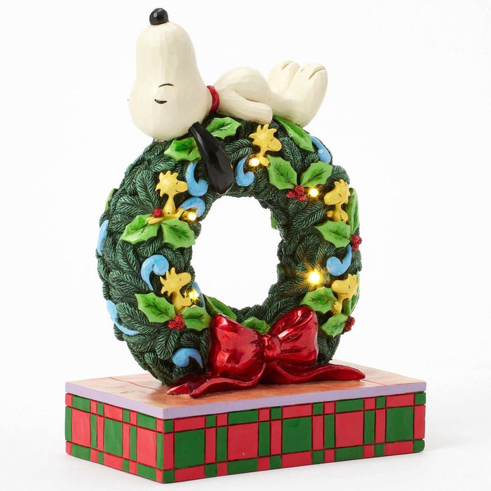 Jim Shore x Peanuts - Snoopy & Woodstock Happy Holiday Dreams Figurine 6017242