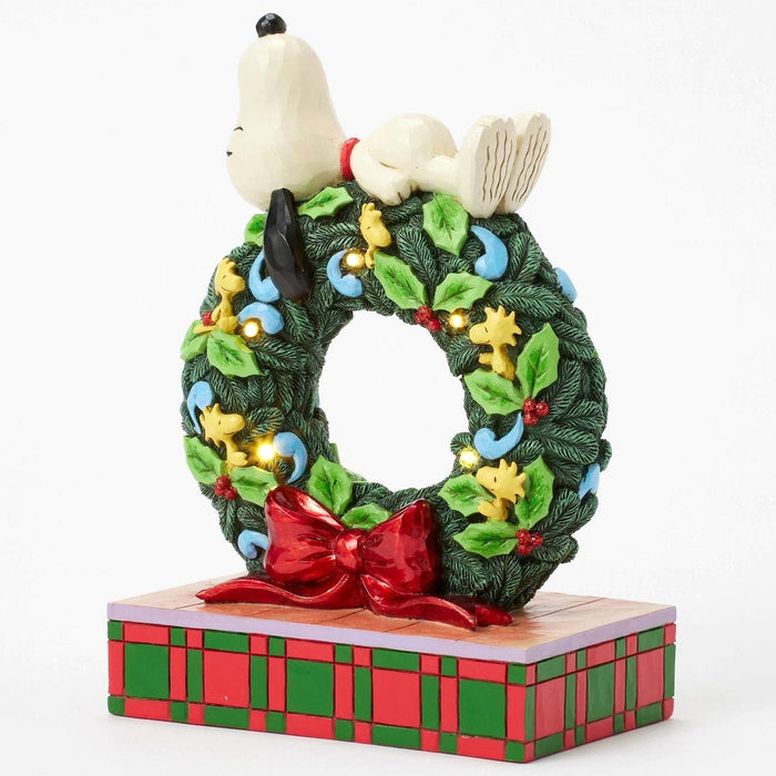 Jim Shore x Peanuts - Snoopy & Woodstock Happy Holiday Dreams Figurine 6017242