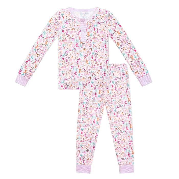 Joy Street Kids Pajamas in Pink Apres Ski