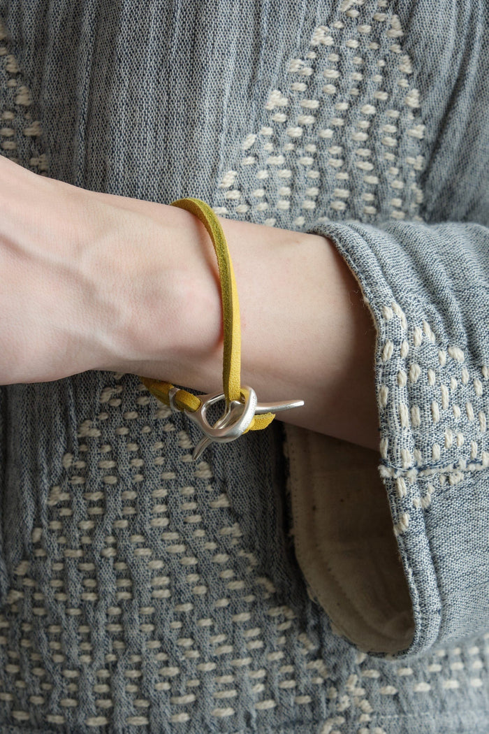Jill Platner Jewelry Bracelets JP Clasp Rawhide Bracelet in Yellow Yellow / 7"