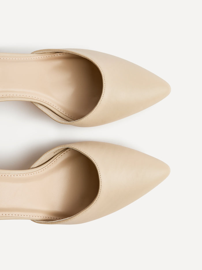 Jude Nude Faux Leather Court Heels