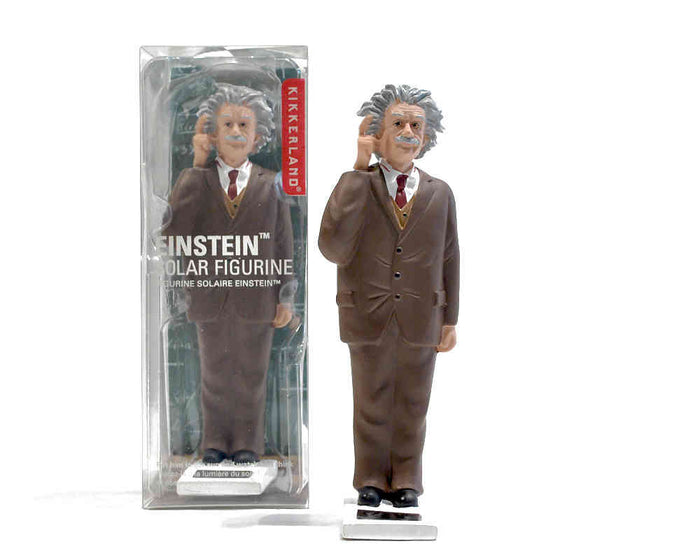 Kikkerland - Albert Einstein Solar Energy Powered Waving Statue