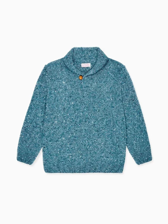 La Coqueta Goyo Merino Boy Sweater in Blue