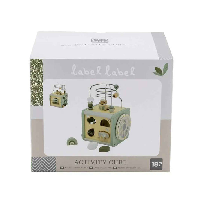 Label Label® Lesena aktivnostna kocka Olive Green Label Label