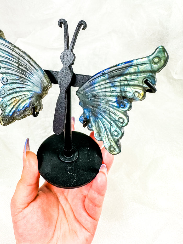 Labradorite Butterfly Wings on Stand (40V)
