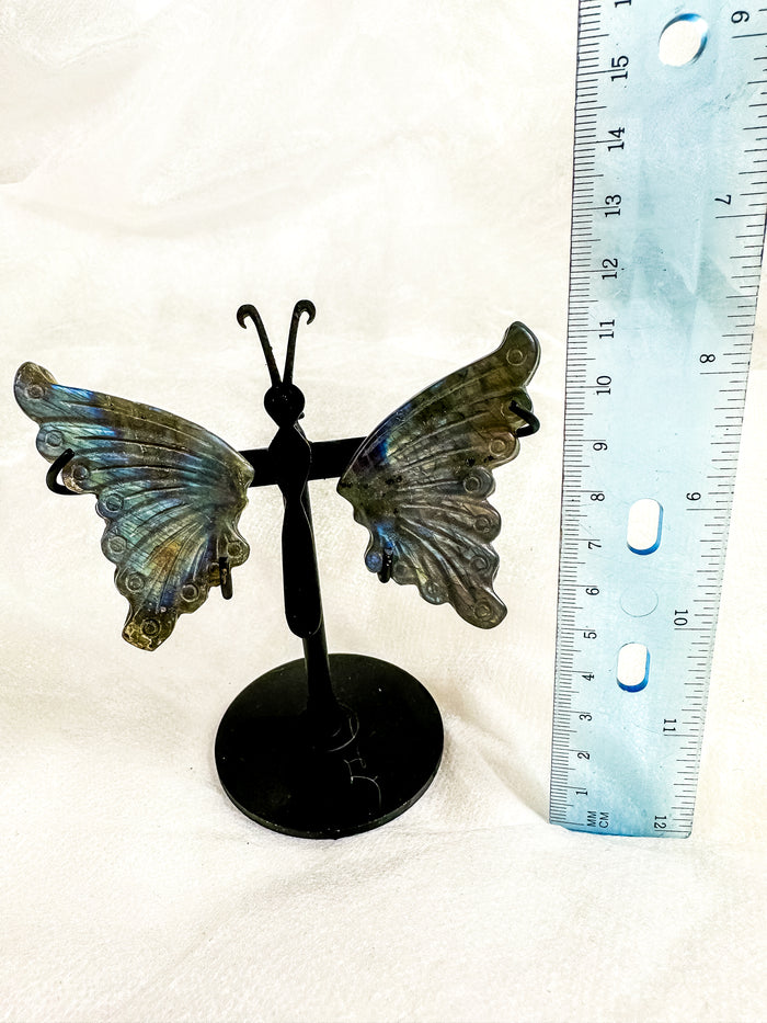 Labradorite Butterfly Wings on Stand (40V)