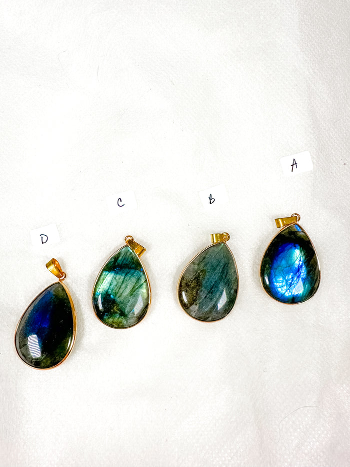 Labradorite Gold Pendent (PICK YOUR OWN)