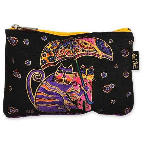 Laurel Burch - Cats Under Umbrella Cosmetic Bag