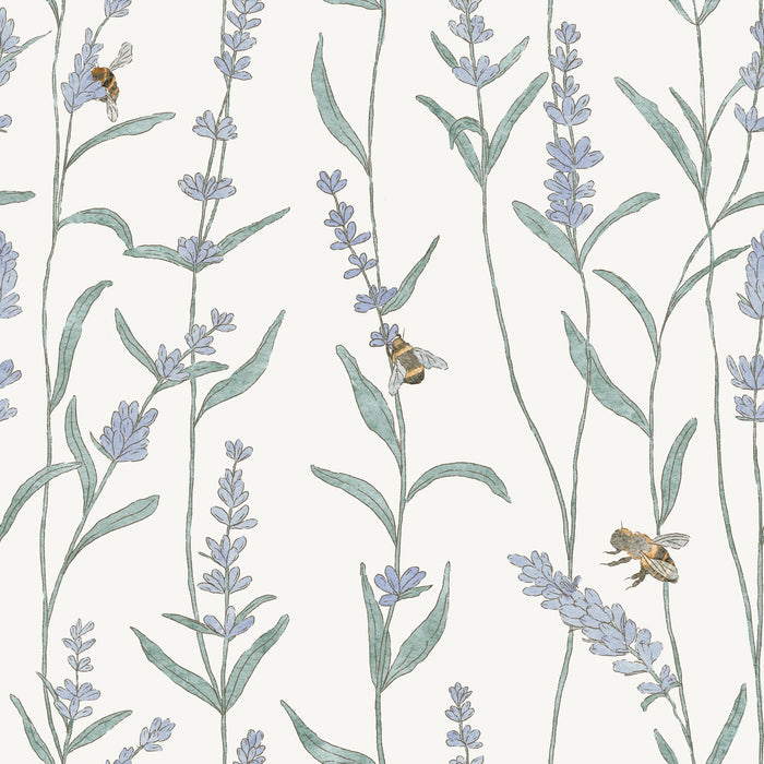 Lavender Flower Blue - Family Fabrics B.V.