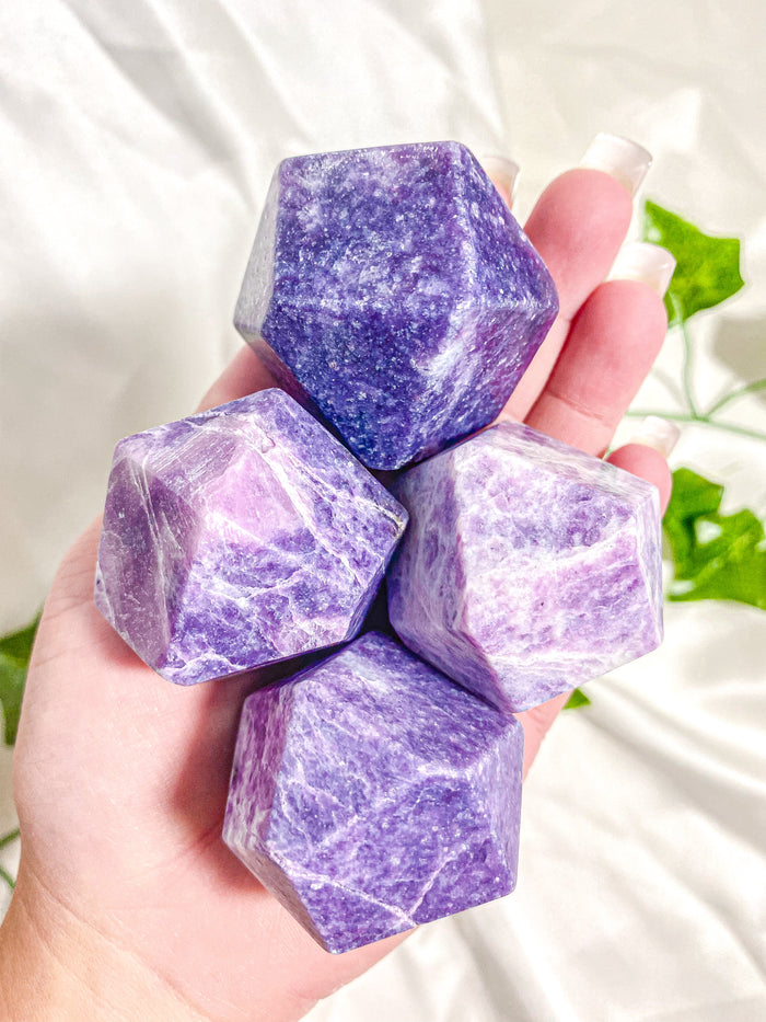 Lepidolite Polyhedrons Gusher