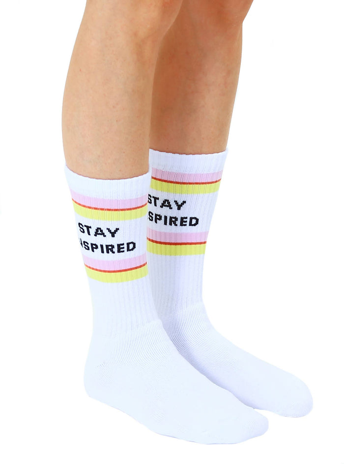 Living Royal Crew Socks - "Stay Inspired"
