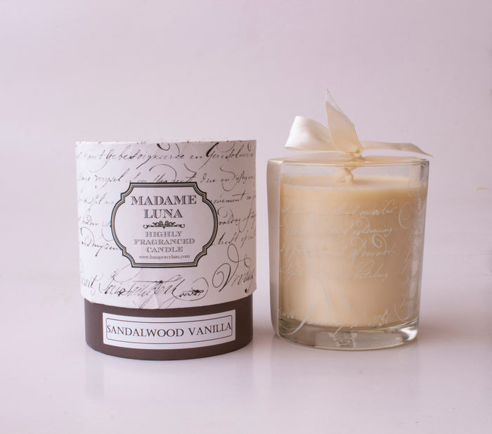 Madame Luna Sandalwood & Vanilla Glass Candle