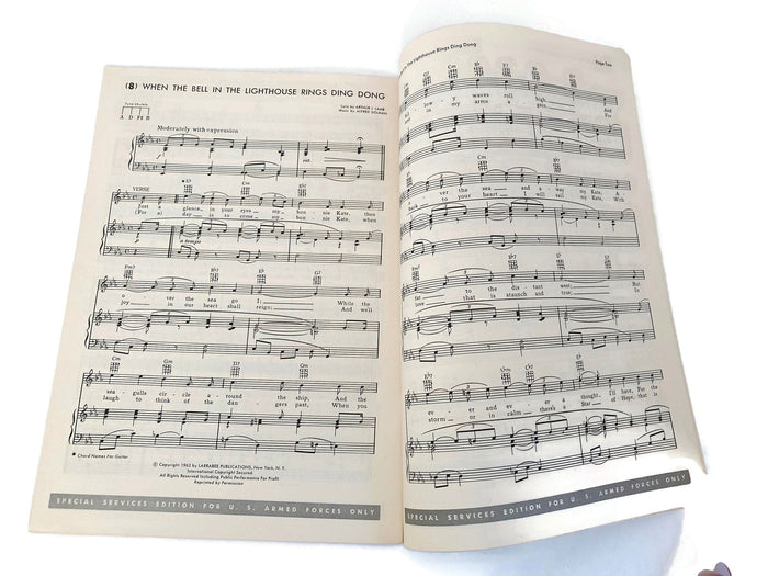 Midcentury Armed Forces Song Folio October 1962 at Duckwells
