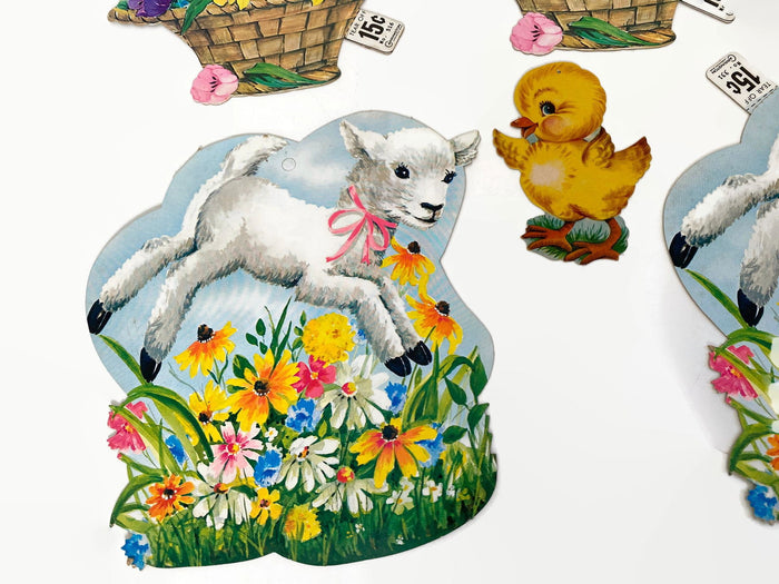 Midcentury Easter Cardboard Die Cuts Springtime Cut Outs at Duckwells