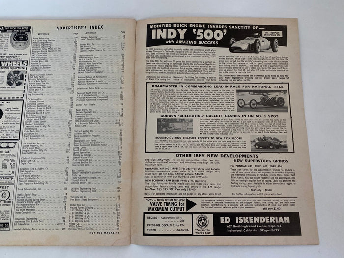 Midcentury Hot Rod Magazine August 1962 at Duckwells
