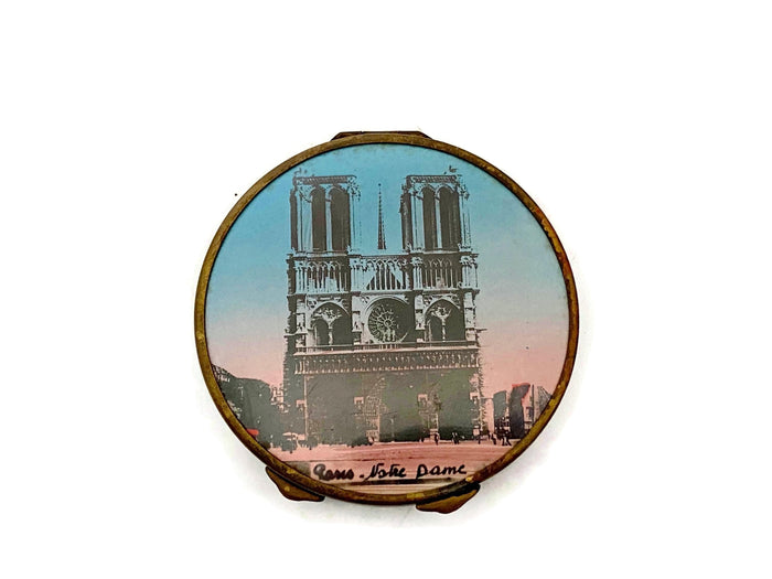 Midcentury Notre Dame Mirrored Compact at Duckwells
