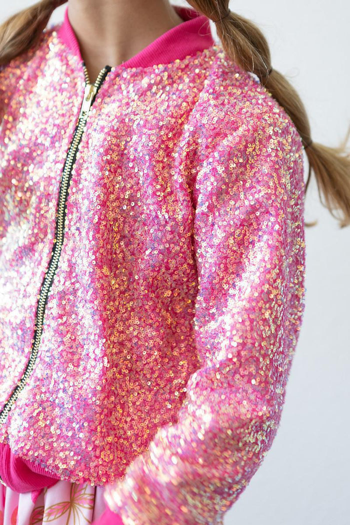 Mila & Rose Sequin Jacket - Hot Pink