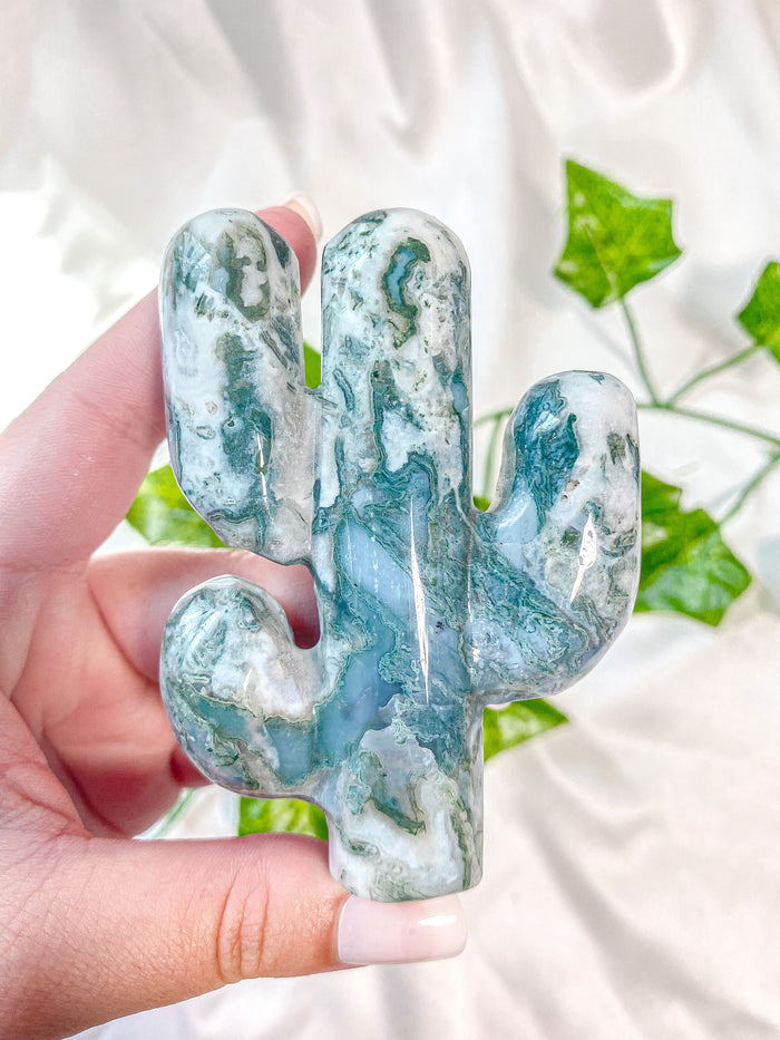 Moss Agate Cactus
