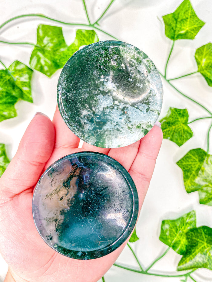 Moss Agate Circle Bowl