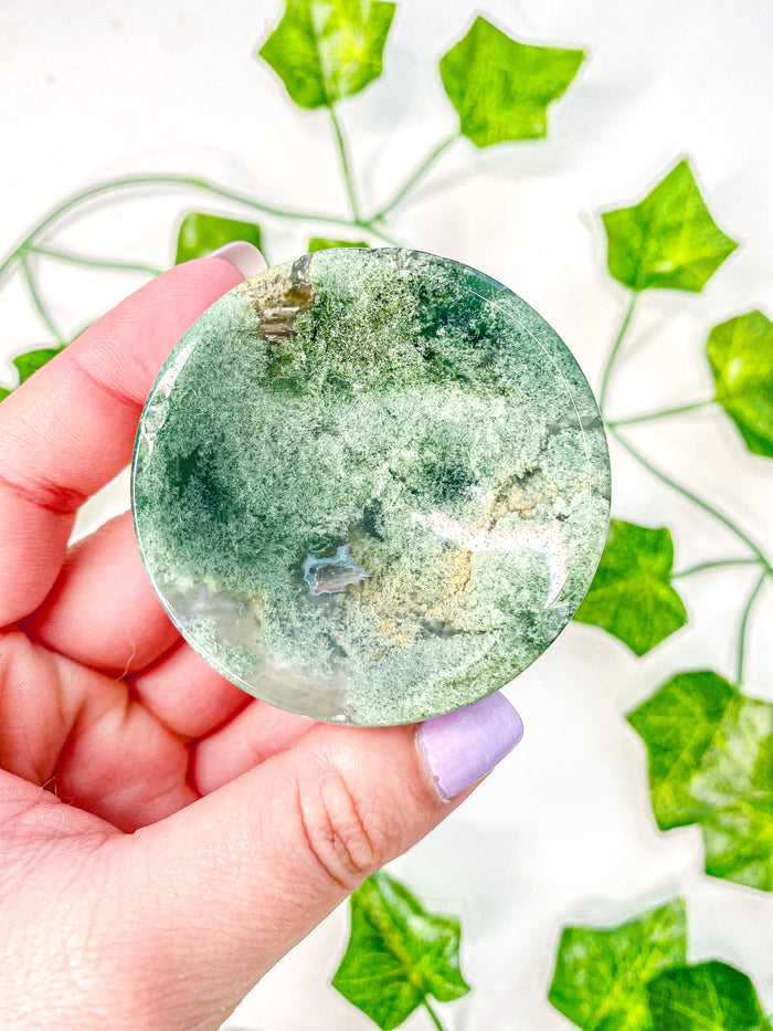 Moss Agate Circle Bowl
