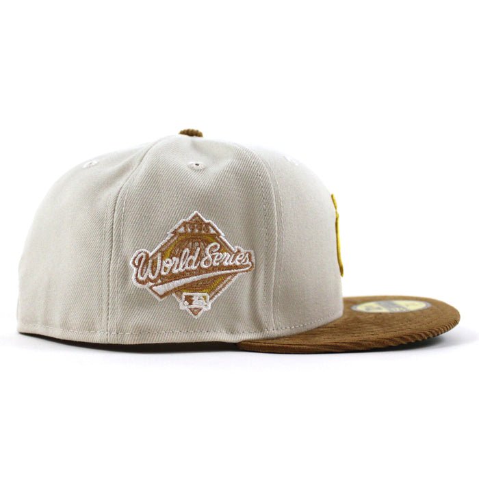 New York Yankees 2022 5950 CORD VISOR New Era Fitted Hat (Corduroy Green Under Brim)