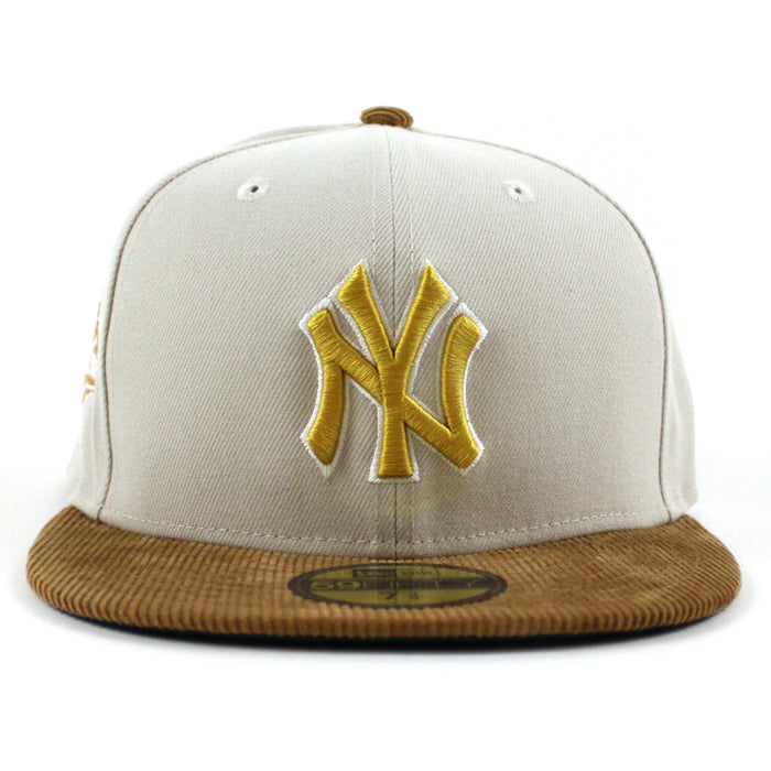 New York Yankees 2022 5950 CORD VISOR New Era Fitted Hat (Corduroy Green Under Brim)
