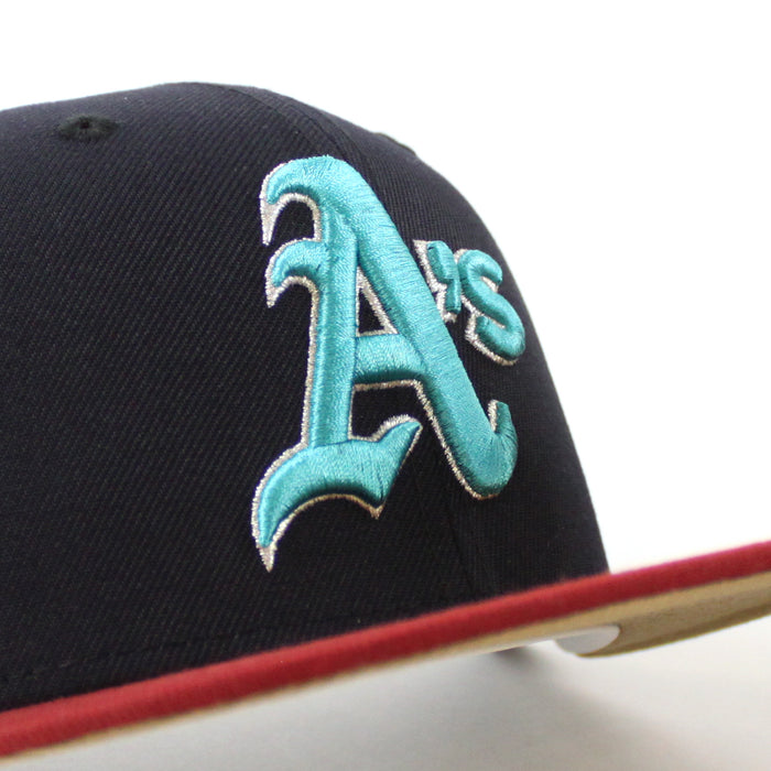 Oakland Athletics 1987 ALL STAR GAME New Era 59Fifty Fitted Hat (Navy Cardinal Khaki Under Brim)