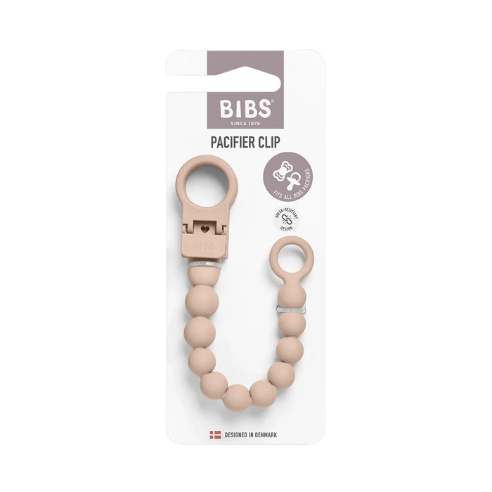 Pacifier Clip - Beaded - Blush