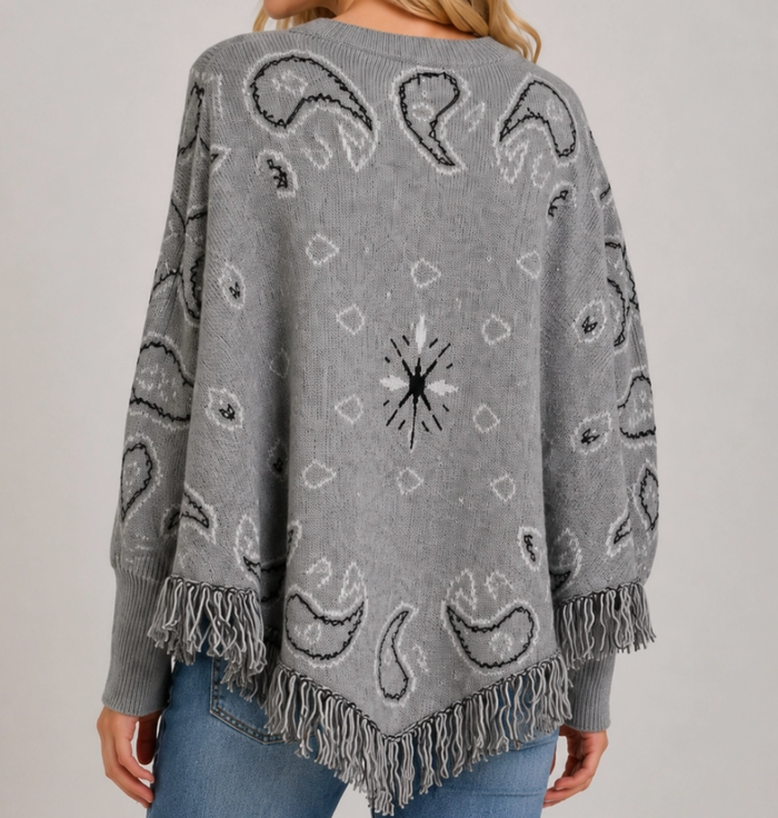 Paisley Pattern Poncho